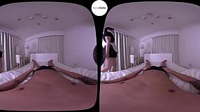 hey, what if this japanese maid in a big ass outfit wakes you up for some uncensored fun?