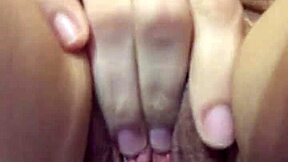 Muscular babe plays with big pussy lips and ass using dildo. Close up shows gaping holes and wet swollen details in solo session.