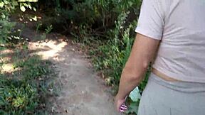 Got caught while fucking a beautiful girl in the woods with italian dialogues