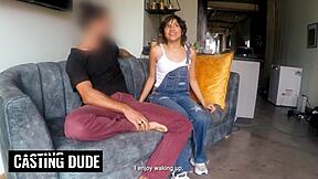 Petite latina STRUGGLES to fit HUGE COCK in her mouth during deepthroat face fucking.