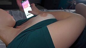 Sharing A Bed With My Stepsister While She's Chatting With AI Girls - Fucked Her In The Anal