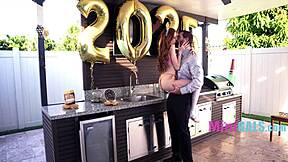 teenie shows off athletic skills leading to new year thrill with petite body