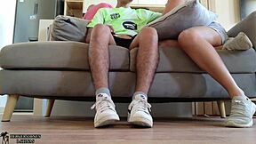 What starts as introducing my girlfriend to my stepdad turns into us fucking her and making her swallow his load