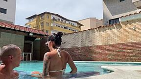 Skinny Latina Whore Gets Rough Orgasm From Her Stepbrother's Cock In Vacation Sex