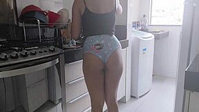 Does my Brazilian maid tease me with tight shorts around the house part 1?