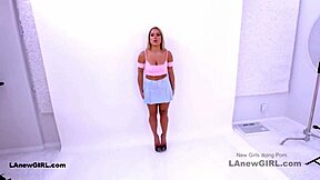 Sexy blonde, let's have sex right here at the casting with the producer