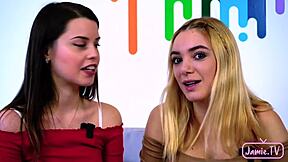 Nico Fucks Blonde And Brunette Mouths In Group Casting