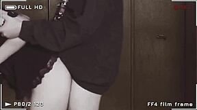 Wtf, skirt and fishnet stockings girl fucks with creampie in elevator