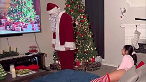 are you ready for santa to choke and gag this naughty 19 year old in rough anal creampie domination?