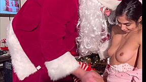 are you ready for santa to choke and gag this naughty 19 year old in rough anal creampie domination?