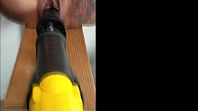 Bound cute girl gets dildo machine doggystyle in bondage play