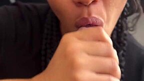 Oh man, my stepsister's cute brunette best friend bursts in and delivers an incredible blowjob! Amateur couple Nysdel rocks it.