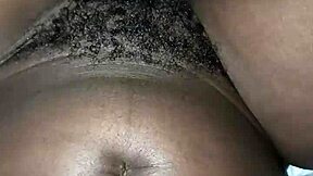 fucking a sexy petite 18+ ebony chic with her hairy wet pussy taking big cock