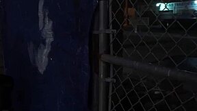 Whoa 😈 hardcore bondage turns into rough gangbang for this slut in outdoor public banging