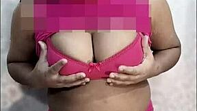 Hey, check out this sexy Tamil girl masturbating with dildo while doing dirty talk and peeing