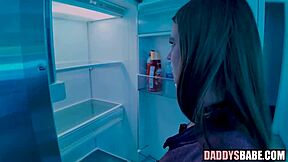 Step daughter feels so teased and horny getting fingered then fucked by him in skirt