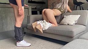 Why Does This Hot Roomie Get Rough Sex In The Lobby With Her Perverted Roommate's Big Cock After A Few Drinks, Moaning In Doggystyle And Cowgirl?