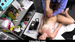 officer pulls out his cock and lets young 18+ mormon gal ride in missionary