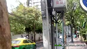 Hey, this sweet Asian teen flirts and gets her pussy slammed outdoors hard 😏