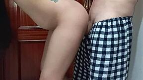 Horny bitch delivers unexpected deepthroat blowjob from mouth to ass in intense homemade pov fucking session