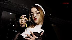 Freirinha Madalena Poses In Exotic Costumes With Pierced Nipples And Stockings During Photoshoot