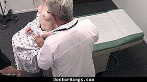 Shy patient gets experimental treatment from doctor and nurse turning into hardcore big cock blowjob and doggy fucking orgasm