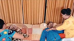 so this indian guy was swapping with his hot lover for some intense anal pov sex and kissing