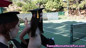 Teen lesbians gather at party for fingering and muff diving in group. They moan during high definition cunt eating in reality orgy.