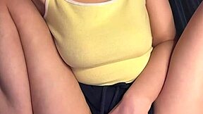 blonde teen with natural big tits plays close up fingering her wet pussy to orgasm 😍