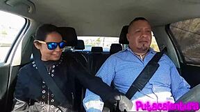 From the car to the dungeon casting Nataly Roux bent over in lingerie for blowjob and doggystyle sex, ending with explosive cum in her mouth?