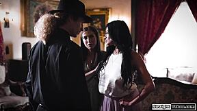 Will disapproving priest lick our lesbian pussies in couple domination?