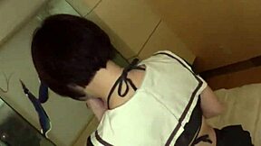 JAPANESE Babe Gets HARDCORE Cumshot in Homemade Action