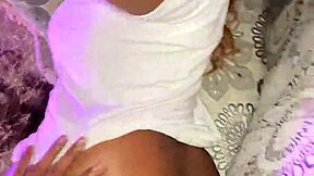 petite girl with tight pussy takes big black cock in cowgirl doggystyle creampie homemade sex