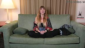 What is Hazel Ash's first response to unboxing the outfits?