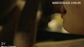 Watch this writer lick white pussy on the blonde babe Bárbara Alves with Nego Catra