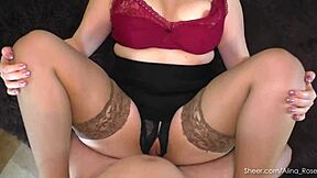 Oh man, my teen stepsister let me fuck her through those panties and I came right on her pussy.