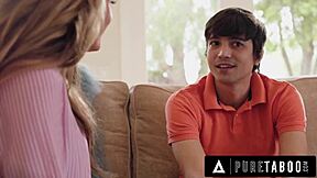 in this pure taboo story, desperate milf pristine edge starts an affair with her stepson for his help. it unfolds across part 1 and part 2 with cheating and rough sex.