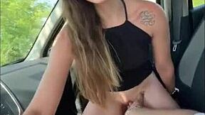 I met this xvideos follower and we ended up riding cowgirl in his car for a public petite teen homemade video.