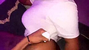 petite girl with tight pussy takes big black cock in cowgirl doggystyle creampie homemade sex