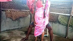 Come on, young boy, fuck this hot Indian saree aunty hard in the bedroom, she whispers during their first time.