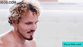 busty teen masseuse avery black gives robby apples a wet nuru session, fucking his big cock until nasty creampie fills her bald pussy 😏💦