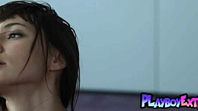 romanian teen ana tomouanu shares an intimate moment stripping clothes and undressing in softcore solo with natural tits
