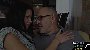 Bigtits young 18+ euro babe gets fingered and rides grandpa in close-up pounding!