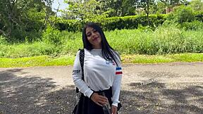 colombian college girl easily cheats on long-distance boyfriend with stranger in amateur pov