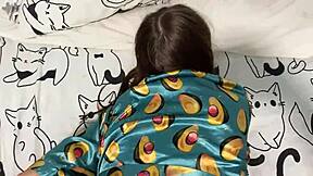 Stepdaughter Prepares for Stepfather's Overnight Visit in Homemade Encounter