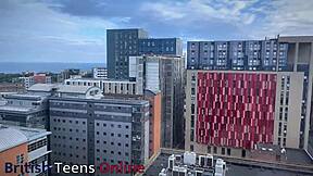 British University Student In Uniform And Stockings Sucks You Off For First Time Creampie Orgasm Fun