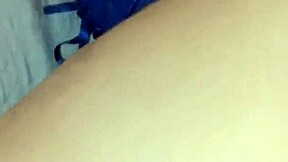 colombian amateur babe with big ass and tits pulls panties aside for homemade dildo play in her wet spots