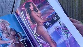 the petite blonde milf discovered a playboy magazine outdoors in california that really aroused her desires