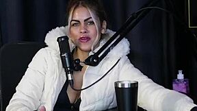 Hey, this Brazilian redhead shows off her oral skills in a glamorous swinger group with blonde lesbians in lingerie