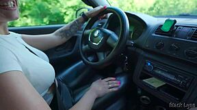 You made me cheat on my girlfriend with that rough pov blowjob and riding in the car